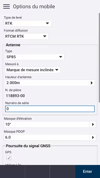 Spectra Option du mobile partie 1